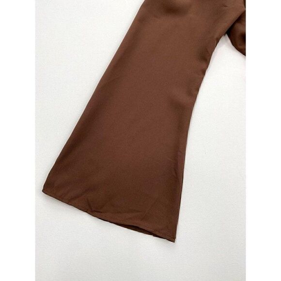 Polly & Esther Blouse Top Medium Brown Juniors'‎ - Picture 3 of 9